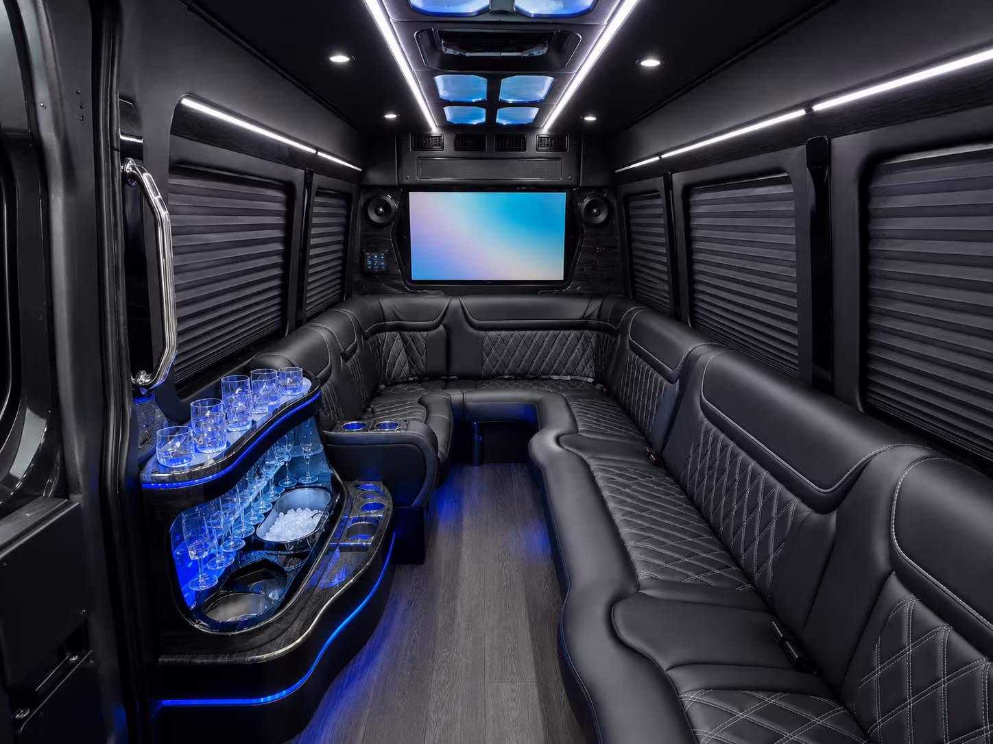 fort lauderdale 50 passenger party bus inside
