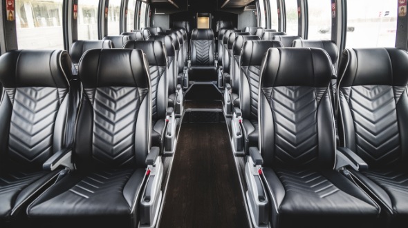 55 passenger charter bus inside boca raton