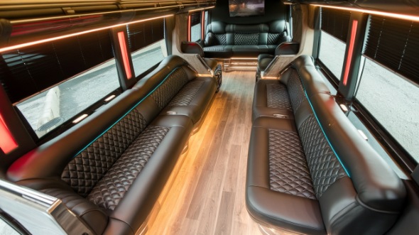 fort lauderdale party bus rental interior