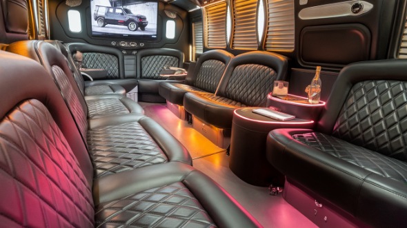 fort lauderdale sprinter limo rental interior